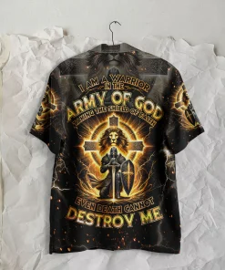 I Am A Warrior In The Army Of God Hawaiian Shirt I Am A Warrior In The Army Of God Hawaiian Shirt