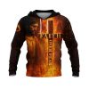 Trust In The Lord Cross & Lion Fire Design Hoodie
