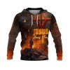 Trust In The Lord Lion & Cross Fire Design Hoodie