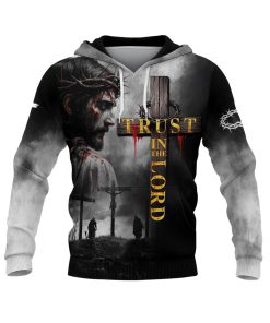 Trust In The Lord Cross & Lion Warrior Christian Hoodie Trust In The Lord Cross & Lion Warrior Christian Hoodie