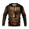 Faith Over Fear Lion Warrior & Cross Christian Hoodie