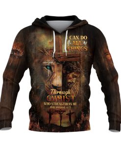 I Can Do All Things Through Christ Lion of Judah Christian Hoodie I Can Do All Things Through Christ Lion of Judah Christian Hoodie