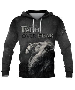 Look To The Cross And Not The Darkness "Faith Over Fear" Hoodie Look To The Cross And Not The Darkness "Faith Over Fear" Hoodie