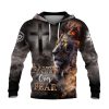 Faith Over Fear Fiery Cross & Lion Hoodie