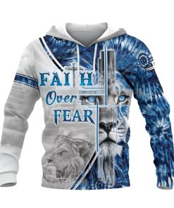 Faith Over Fear Fiery Cross & Lion Hoodie Faith Over Fear Fiery Cross & Lion Hoodie
