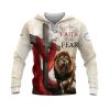 Faith Over Fear Cross & Lion Christian Hoodie