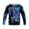 Faith Over Fear Lion and Cross Sunset Hoodie