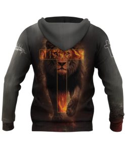 Faith Over Fear Knight & Lion Christian Warrior Hoodie
