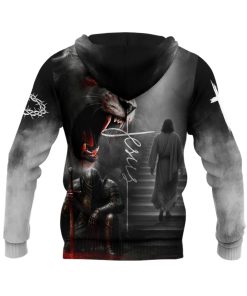 Trust In The Lord Cross & Lion Warrior Christian Hoodie