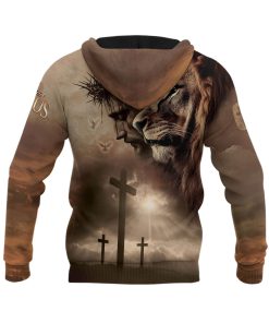 Faith Over Fear The Savior And The King Lion Jesus Hoodie
