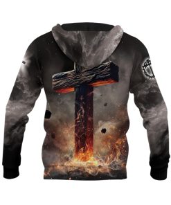 Faith Over Fear Lion Cross Hoodie