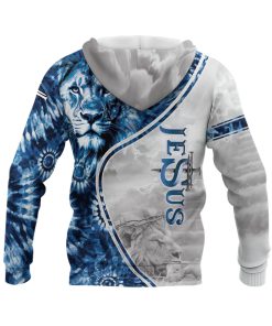 Faith Over Fear Fiery Cross & Lion Hoodie