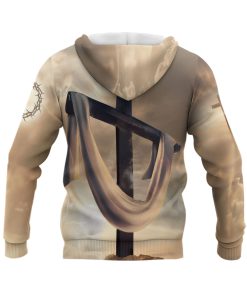 Faith Over Fear Lion and Cross Sunset Hoodie