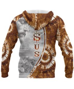 Faith Over Fear Lion & Jesus Crown of Thorns Hoodie