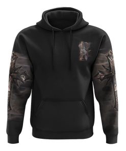 A Child Of God A Man Of Faith Lion Warrior All Over Print 3D Hoodie, Christian Hoodie, Christian Sweatshirt, Bible Verse Shirt