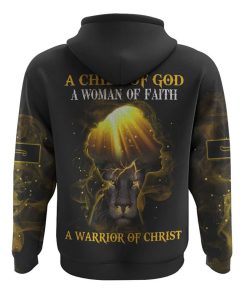 A Child Of God A Woman Of Faith Lion Girl All Over Print 3D Hoodie, Christian Hoodie, Christian Sweatshirt, Bible Verse Shirt