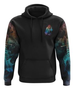 A Warrior Of Christ I Am The Storm Cross Light All Over Print 3D Hoodie, Christian Hoodie, Christian Sweatshirt, Bible Verse Shirt