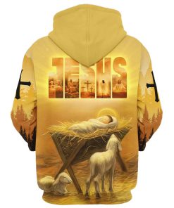 Baby Jesus In A Manger Hoodies, Jesus Coming Back As A King Hoodie For Men & Women, God 3D Printed Hoodie, Christian Apparel Hoodies