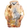 Be Still And Know That I Am God Hoodie The Face Of Jesus,  Lion And Cross Hoodies, Jesus Hoodie, God 3D Printed Hoodie, Christian Apparel Hoodies