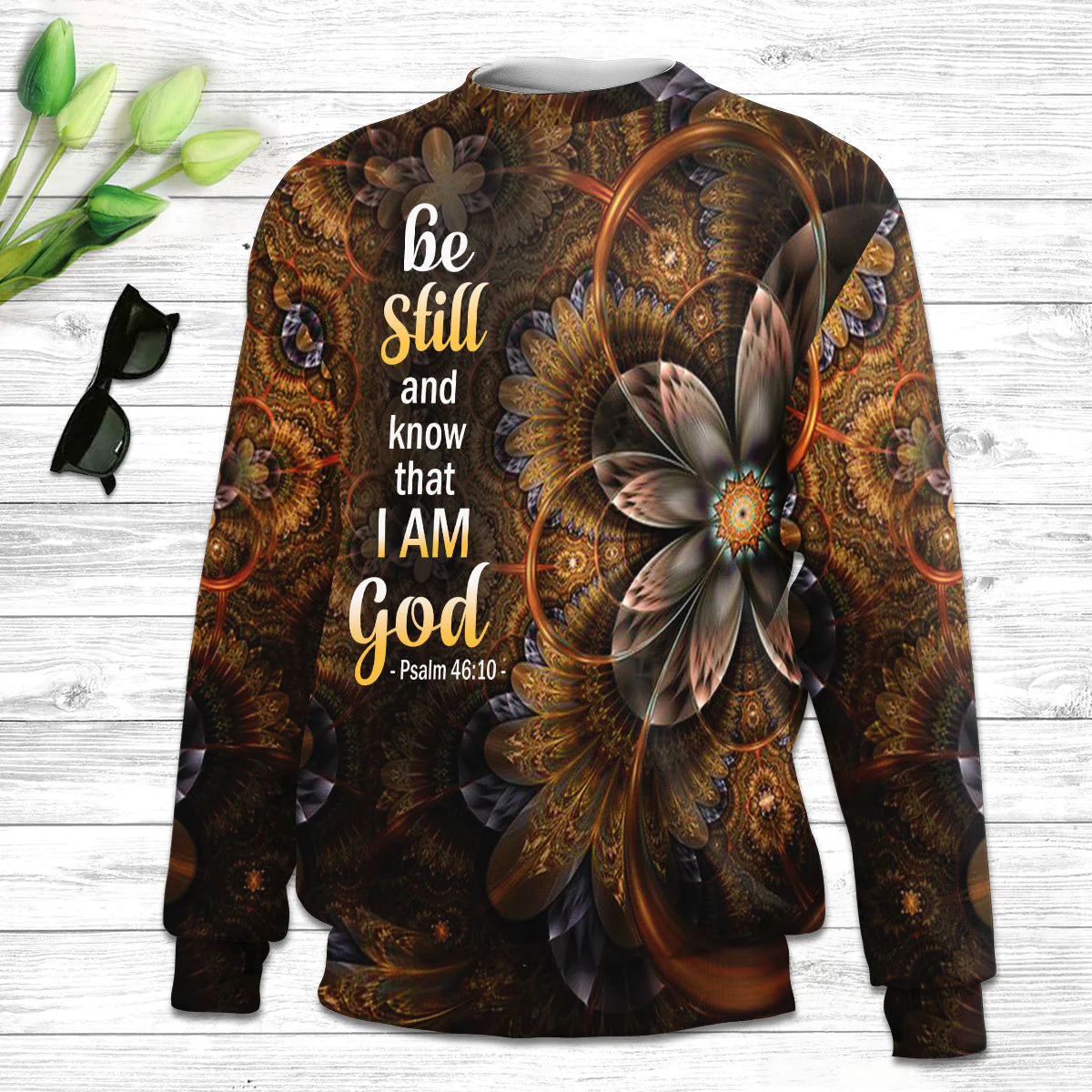 Be Still And Know That I Am God Psalm 4610 Ugly Christmas Sweater - Christian Unisex Sweater - Religious Christmas Gifts
