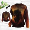 Believe In The Lord Jesus Wolf & Cross Ugly Christmas Sweater - Christian Unisex Sweater - Religious Christmas Gift