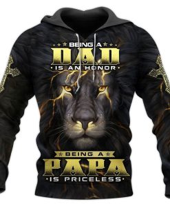 Being A Dad Is An Honor Bein A Papa Is Priceless God 3D Hoodie For Man And Women, Jesus Printed 3D Hoodie