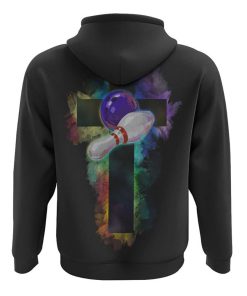 Bowling Cross Colorful All Over Print 3D Hoodie, Christian Hoodie, Christian Sweatshirt, Bible Verse Shirt