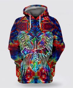 Christian Faith Of Jesus Cross Red 3D Hoodies For Women Men, God 3D Printed Hoodie, Christian Apparel Hoodies
