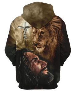 Christian Jesus Lion Hoodie For Men & Women, God 3D Printed Hoodie, Christian Apparel Hoodies