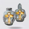 Cross Flowers 3D Hoodies For Women Men, God 3D Printed Hoodie, Christian Apparel Hoodies