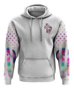 Coffee Gets Me Started Jesus Keeps Me Going Colorful Cross Faith Flag Tie Dye All Over Print 3D Hoodie, Christian Hoodie, Bible Verse Shirt