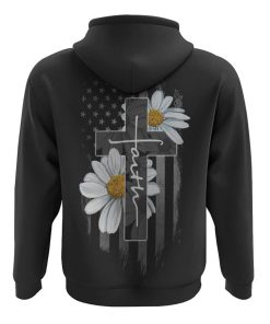 Cross Daisy Choose Kind Flag All Over Print 3D Hoodie, Christian Hoodie, Christian Sweatshirt, Bible Verse Shirt