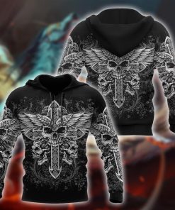 Cross Skull Tattoo God 3D Hoodie For Man And Women, Jesus Printed 3D Hoodie