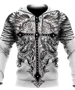 Cross Tattoo Beauty And Power God 3D Hoodie For Man And Women, Jesus Printed 3D Hoodie