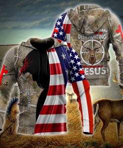 Deer Hunting And A Whole Lot Of Jesus God 3D Hoodie For Man And Women, Jesus Printed 3D Hoodie