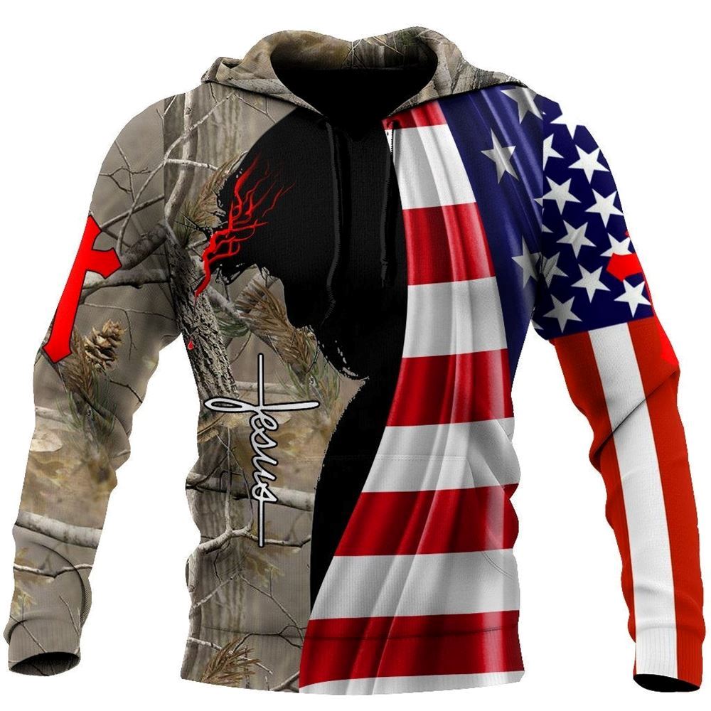 Deer Hunting And A Whole Lot Of Jesus God 3D Hoodie For Man And Women, Jesus Printed 3D Hoodie