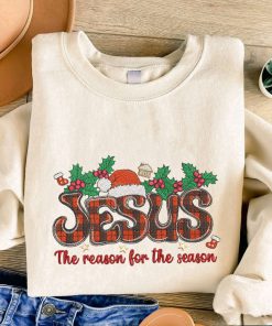 Eembroidered Custom Sweatshirts, Christian Christmas Embroidered Sweatshirt, Nativity Sweatshirt For Family, Christmas Gift