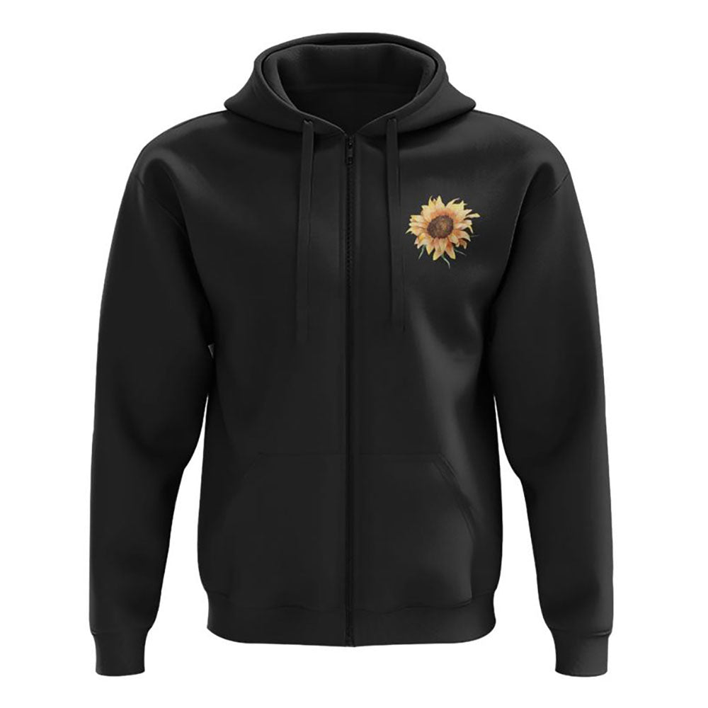 Fé Sunflower Cross American Flag All Over Print 3D Hoodie, Christian Hoodie, Christian Sweatshirt, Bible Verse Shirt