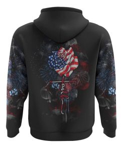 Faith America Flag Rose All Over Print 3D Hoodie, Christian Hoodie, Christian Sweatshirt, Bible Verse Shirt
