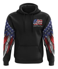 Faith American Flag Wings All Over Print 3D Hoodie, Christian Hoodie, Christian Sweatshirt, Bible Verse Shirt
