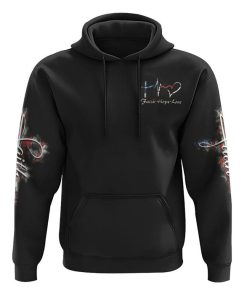 Faith American Watercolor Wings Flag All Over Print 3D Hoodie, Christian Hoodie, Christian Sweatshirt, Bible Verse Shirt