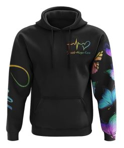 Faith Butterflies Sunflower Flag Cross All Over Print 3D Hoodie, Christian Hoodie, Christian Sweatshirt, Bible Verse Shirt