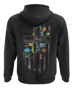 Faith Colorful Sunflower Flag All Over Print 3D Hoodie, Christian Hoodie, Christian Sweatshirt, Bible Verse Shirt