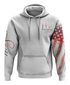 Faith Cross Art Painting Sunset All Over Print 3D Hoodie, Christian Hoodie, Christian Sweatshirt, Bible Verse Shirt