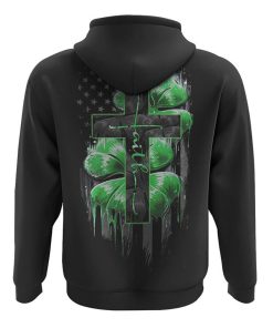 Faith Cross Clover Melt All Over Print 3D Hoodie, Christian Hoodie, Christian Sweatshirt, Bible Verse Shirt