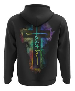 Faith Cross Colorful Watercolor All Over Print 3D Hoodie, Christian Hoodie, Christian Sweatshirt, Bible Verse Shirt