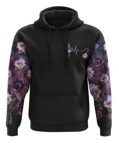 Faith Cross Floral Butterfly All Over Print 3D Hoodie, Christian Hoodie, Christian Sweatshirt, Bible Verse Shirt