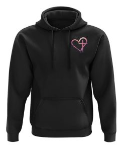 Faith Cross Pink Sunset Beach All Over Print 3D Hoodie, Christian Hoodie, Christian Sweatshirt, Bible Verse Shirt