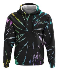 Faith Cross Rainbow Sunflower Tie Dye All Over Print 3D Hoodie, Christian Hoodie, Christian Sweatshirt, Bible Verse Shirt