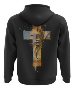 Faith Cross Sunset Beach Watercolor All Over Print 3D Hoodie, Christian Hoodie, Christian Sweatshirt, Bible Verse Shirt